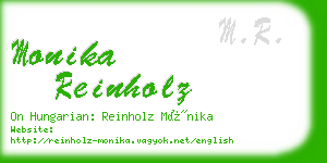 monika reinholz business card